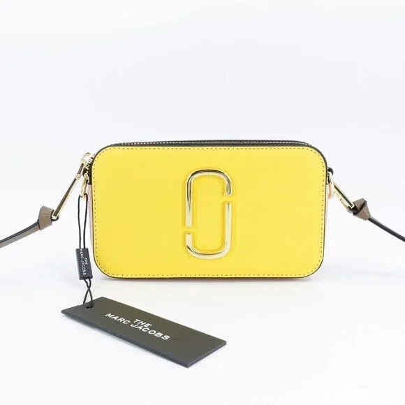 Marc Jacobs Snapshot Camera Bag in Saffiano Leather Yellow OS